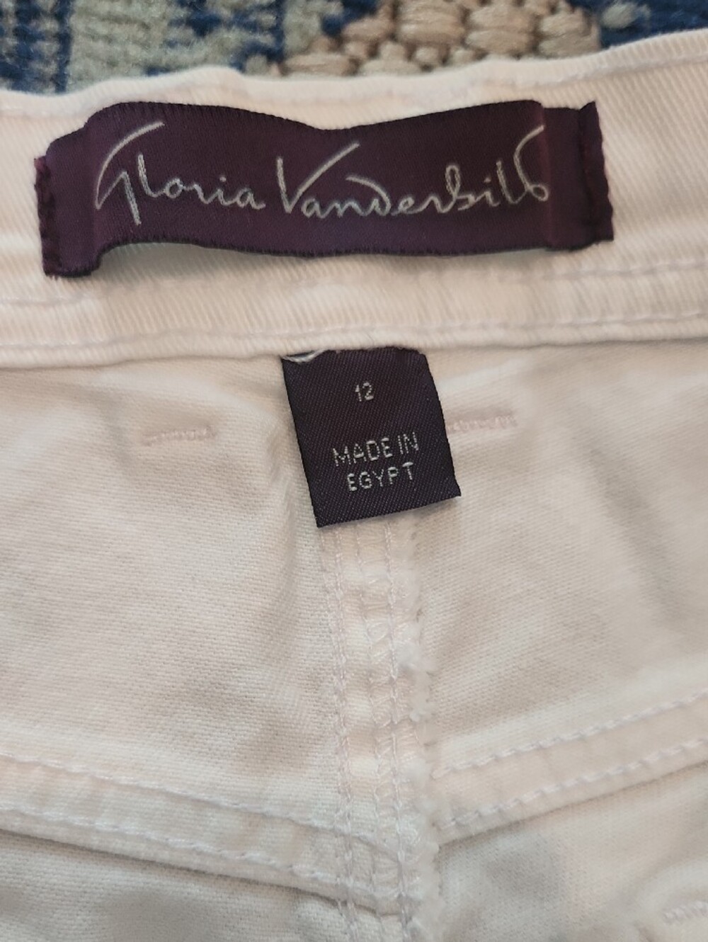 Gloria Vanderbilt White Straight-Leg Jeans Size 12 - Picture 3 of 7